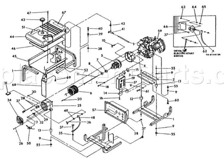 Page B Diagram and Parts List for 9797-2  Briggs and Stratton Generator